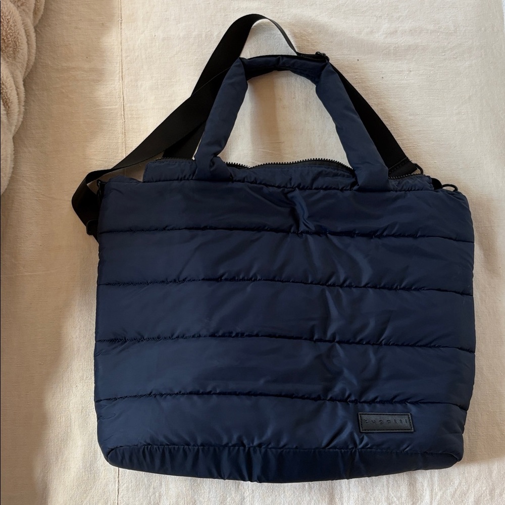 Bugatti Navy Quilted Puff Bag